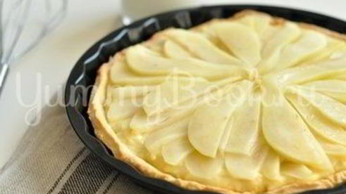 тарт с кокосовым молоком и грушами