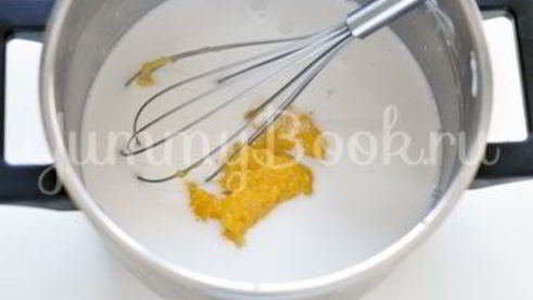 тарт с кокосовым молоком и грушами