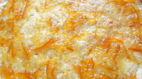 тарт с маскарпоне, инжиром и медовым соусом