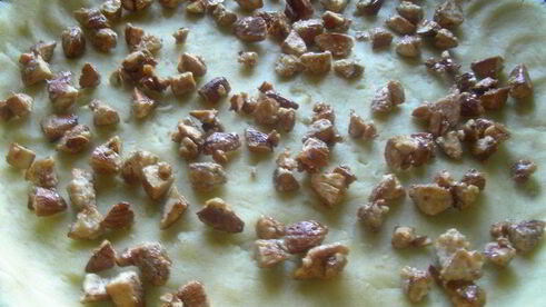 тарт с пряной тыквой, медом и карамелизированным миндалем