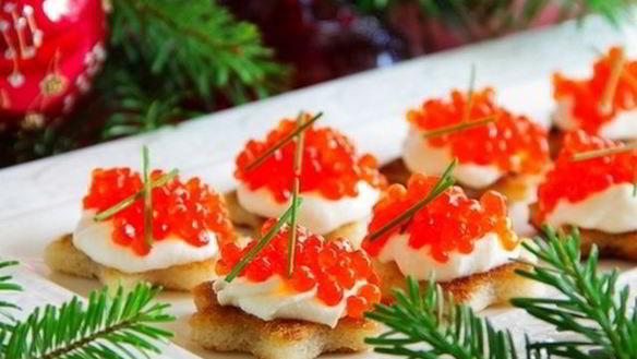 Рецепт Тартинок с красной икрой