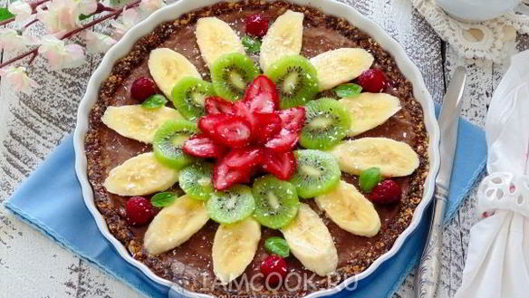 Рецепт Вегетарианского тарта с бананом и авокадо