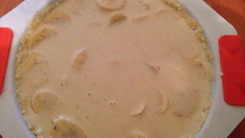 заливной банановый тарт