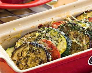 Террин из баклажанов, помидоров и цуккини