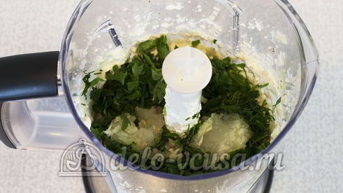 творожная закуска с зеленью и чесноком