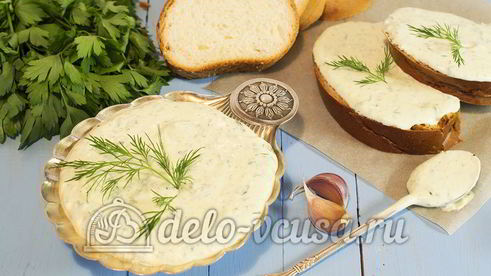 творожная закуска с зеленью и чесноком