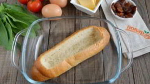 сказочная булка с яичницей внутри