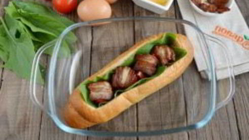 сказочная булка с яичницей внутри