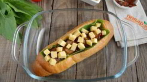 сказочная булка с яичницей внутри