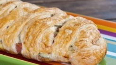 яичница-болтунья в слоеном тесте