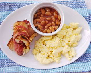 Яичница с фасолью