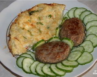 Яичница с макаронами