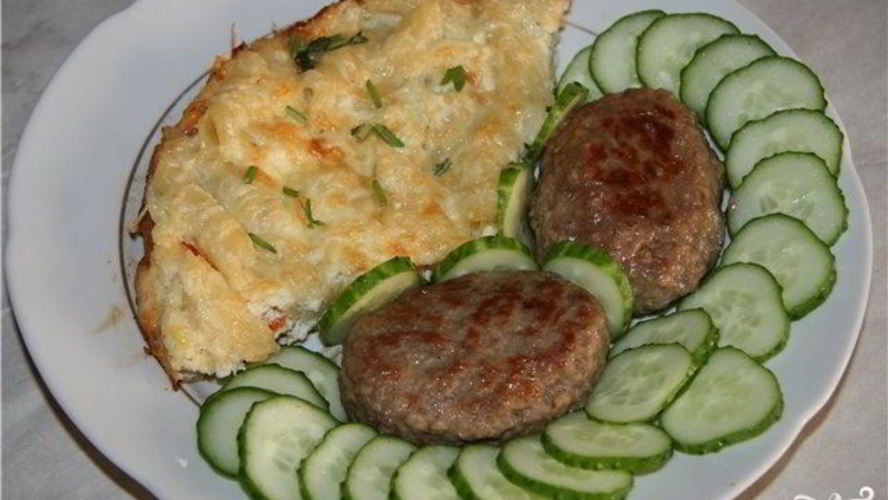 Рецепт яичницы с макаронами