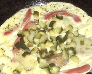 Яичница с огурцами