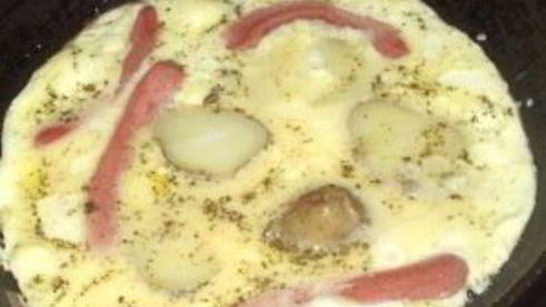 яичница с огурцами