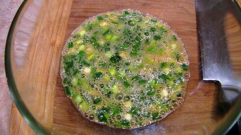 яичница с зеленым луком на завтрак в субботу