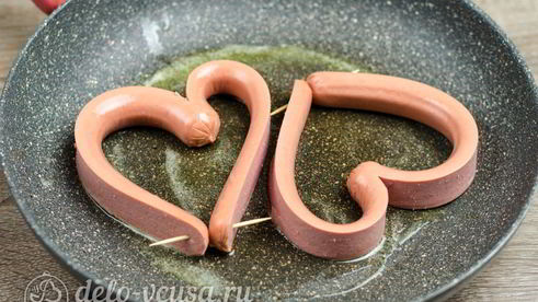 яичница сердце