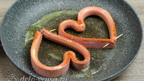 яичница сердце