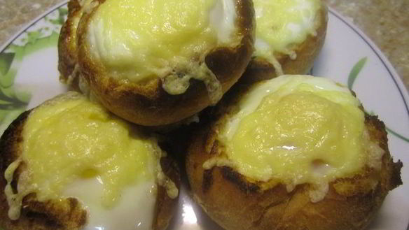 Рецепт Яичницы в булочке