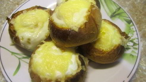 яичница в булочке