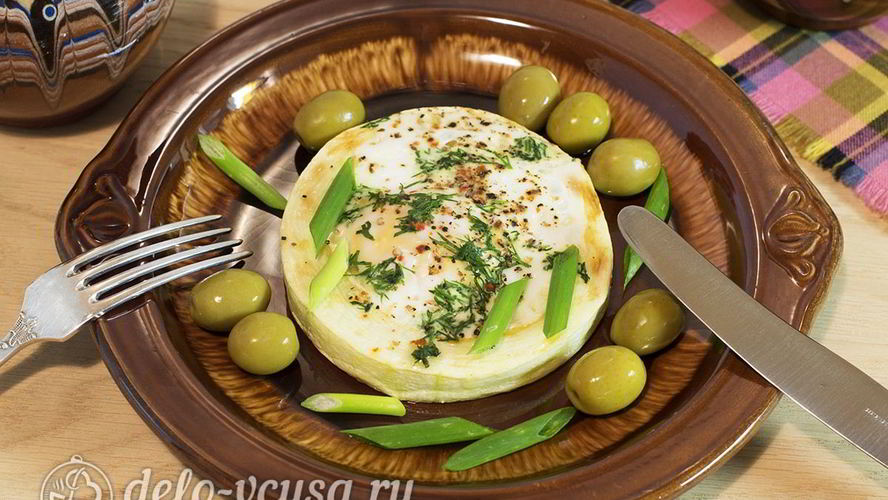 Рецепт яичницы в кабачке