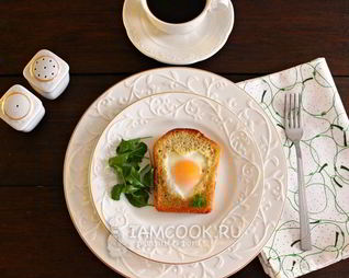 Яичница в хлебе