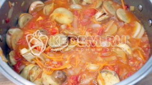 закуска из белых баклажан с морковью