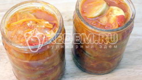 закуска из белых баклажан с морковью