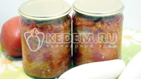 закуска из белых баклажан с морковью