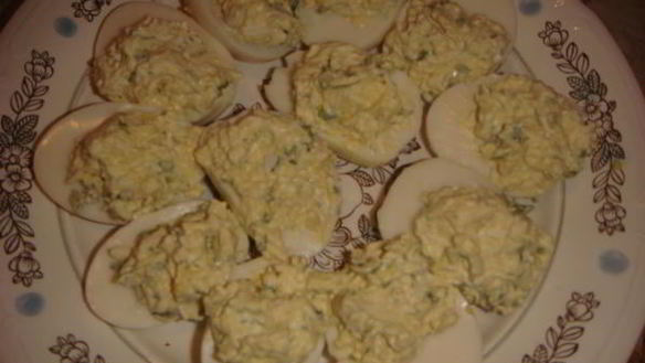 Рецепт Закуски из яиц с брынзой