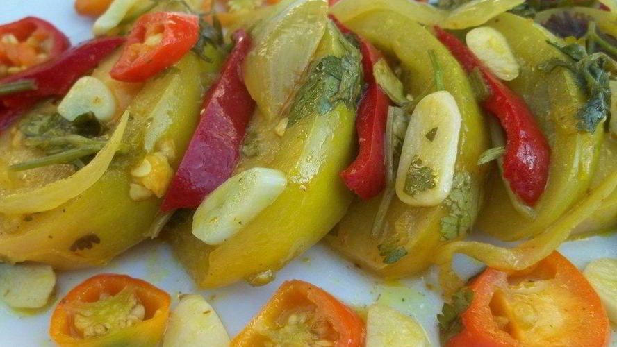 Рецепт закуски из зеленых помидоров