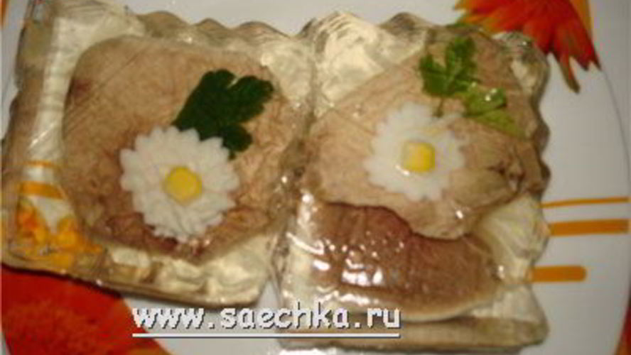 Рецепт заливного из языка