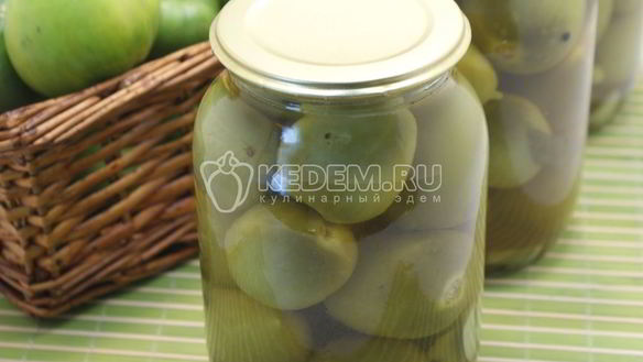 Рецепт Зеленых помидоров с паприкой Пьяные