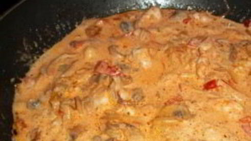 жульен с креветками