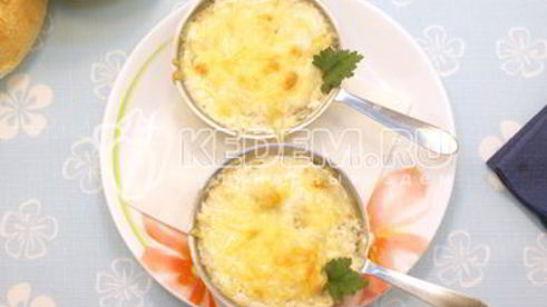 жульен с курицей и грибами