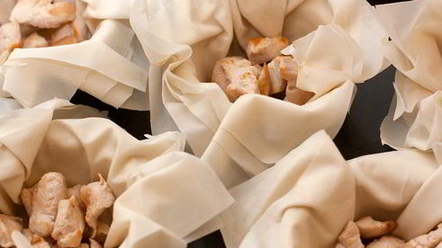 жульен с курицей в тесте фило