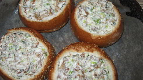 жульен в булочках