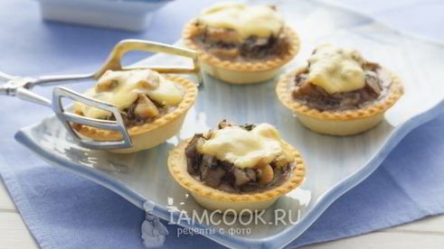 жульен в тарталетках с грибами и курицей