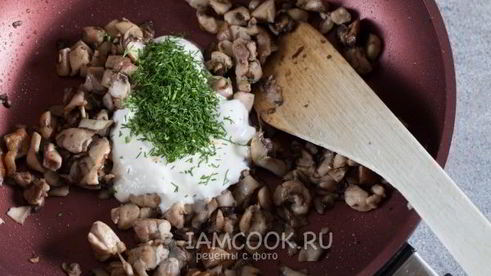 жульен в тарталетках с грибами и курицей