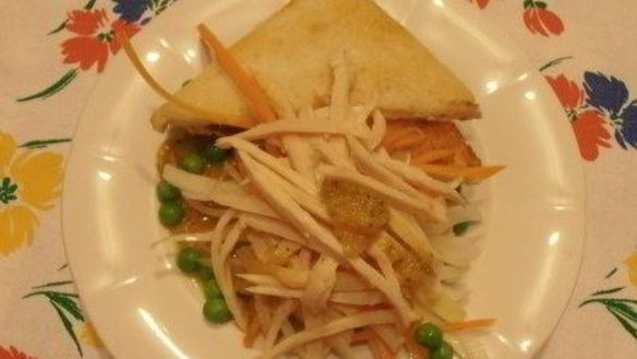 Рецепт Жюльена из курицы с соусом из куркумы