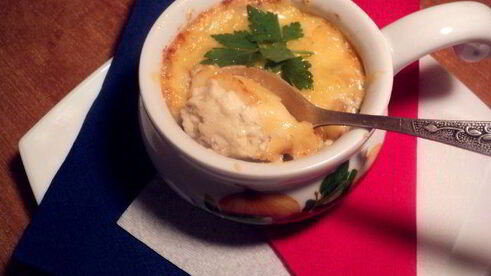 жюльен с курицей и шампиньонами