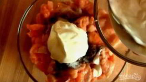 жюльен с рыбой в батоне