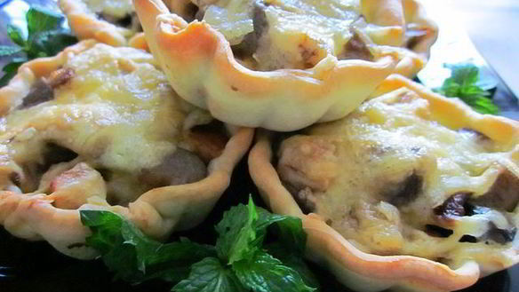 Рецепт Жюльена в тарталетках